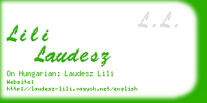 lili laudesz business card